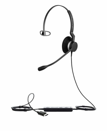 Jabra Biz 2300 Usb Microsoft Lync Hodesett Usb-a Microsoft Teams, Skype For Business Mono Svart