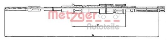 Metzger Tautrekk parkeringsbrems METZGER 10.7401