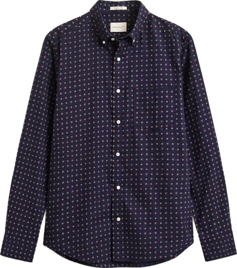 Gant Reg Printed Wintertwill Shirt CLASSIC BLUE 3XL