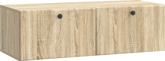 Vegghengt TV skap 98 x 41 x 30 cm Sonoma eik Konstruert tre Vegghengt TV skap 98 x 41 x 30 cm Sonoma eik Konstruert tre