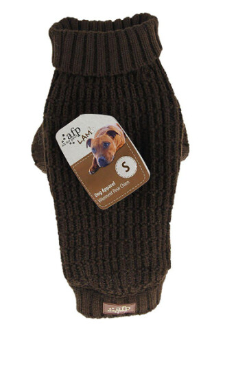 Afp Fishermans XXXL strikket hundegenser Brun 51cm