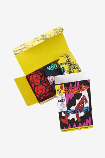 Happy Socks Sokker MARVEL™ Spider Man Gift Set 3 pakning Flerfarget