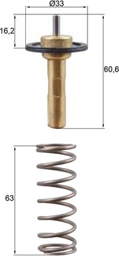 Termostat MAHLE ORIGINAL TX 311 90D Termostat MAHLE ORIGINAL TX 311 90D