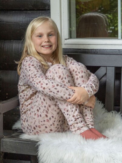 Joha Merinoull Leggings Lyserød 130 - Ullundertøy for Jenter