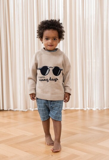 Fliink Glassy Pullover Humus (110 / 5 år)
