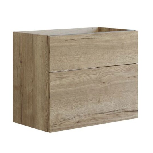 Dansani Inzo Glatt Servantskap 2 Skuff H64 - Ekstra høy Underskuff Natur eik / 80cm