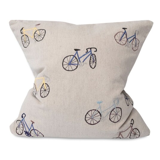 Fine Little Day Bicycles putetrekk 48x48 cm Beige Fine Little Day Bicycles putetrekk 48x48 cm Beige