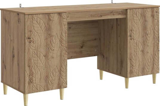 vidaXL Skrivebord Artisan eik Konstruert tre 142,5 x 50 x 75 cm