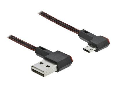 Delock Easy 1.5m USB til Micro-USB Kabel Sort