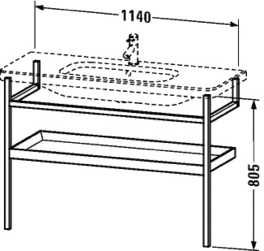 Duravit Durastyle DS988401877 Benkonstruksjon tre Hvit/Valnøtt Baderom