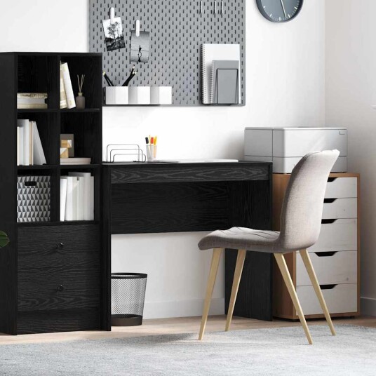 Skrivebord Svart eik Konstruert tre 90 x 40 x 76 cm Skrivebord