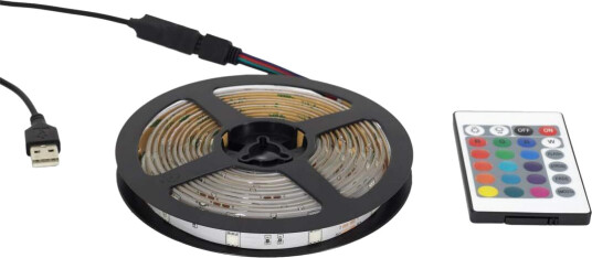 Northix LED stripe med fjernkontroll - RGB - 5 meter Northix LED stripe med fjernkontroll - RGB - 5 meter