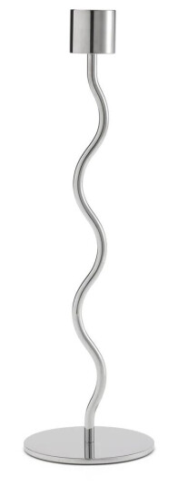 Cooee Design Curved lysestake 26 cm i rustfritt stål sølv