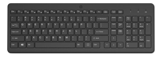 HP 220 Trådløst Tastatur QWERTY i Svart - Resirkulerbar Emballasje HP 220 Trådløst Tastatur QWERTY i Svart - Resirkulerbar Emballasje