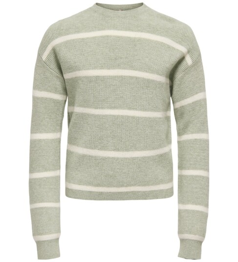 Kids Only Genser kogFranca Short L/S Stripe Knt Grå