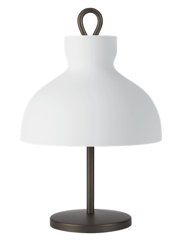 TATO Arenzano Bordlampe Lav Hvit & Bronse TATO Arenzano Bordlampe Lav Hvit & Bronse