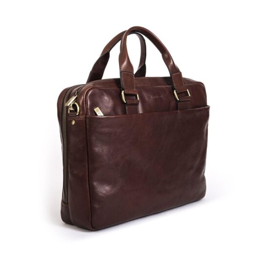 Gianni Conti Stor klassisk PC veske 13" Brown