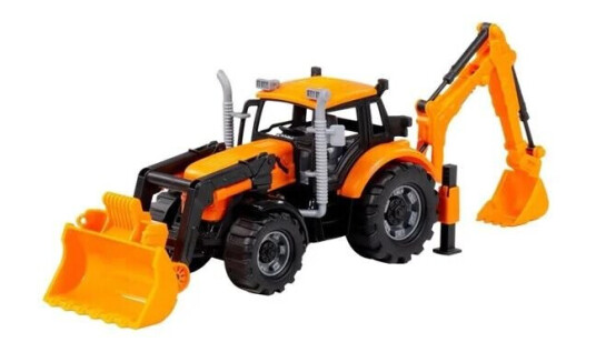 Cavallino Toys Cavallino Tractor with Loader and Excavator Yellow Scale 1:32