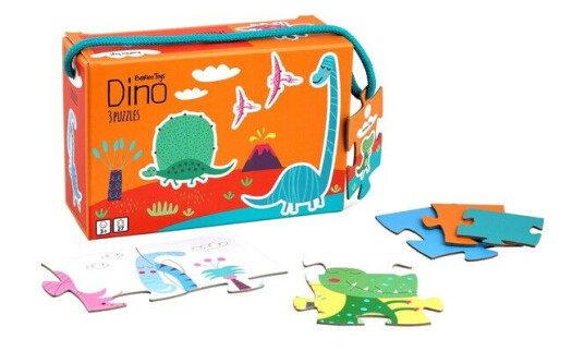 Barbo Toys Little Bright Ones - 3 Puzzles - Dinosaur