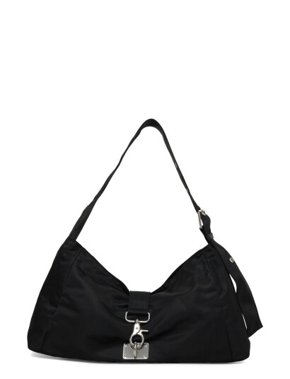 Weekday Small Slouched Clasp Shoulder Bag Black ONE SIZE Weekday Small Slouched Clasp Shoulder Bag Black ONE SIZE