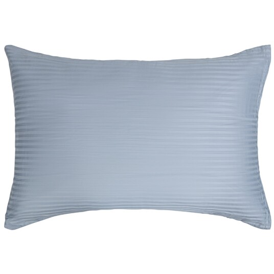 Borg Living Putetrekk - 70x100 cm - 100% Bomullssateng - Stripet lyseblå