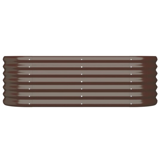 vidaXL Plantekasse pulverlakkert stål 114x40x36 cm brun
