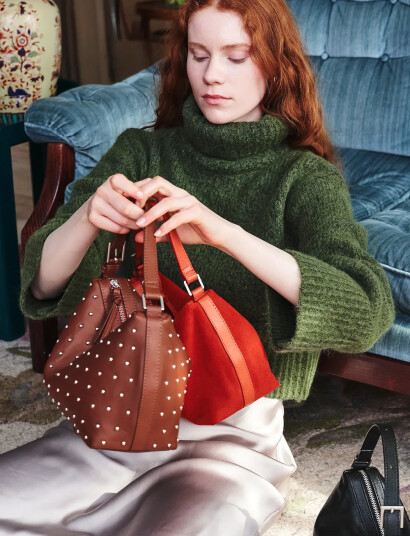 Becksöndergaard Nappa Stud Ginni Small Bag - Brown - ONE SIZE Becksöndergaard Nappa Stud Ginni Small Bag - Brown - ONE SIZE
