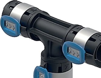 Geberit Flowfit T-Stykke Reduceret: Materiale=Ppsu D=25Mm D1=16Mm D2=25Mm
