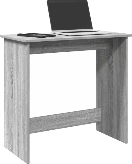 Skrivebord grå sonoma 80x40x75 cm konstruert tre