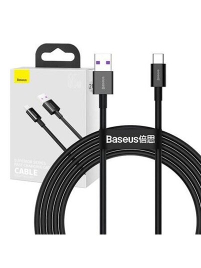 Baseus Superior Series 2m USB-C Kabel 66W Svart
