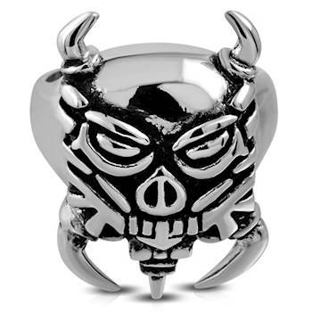 Biker ring "Alien" stål