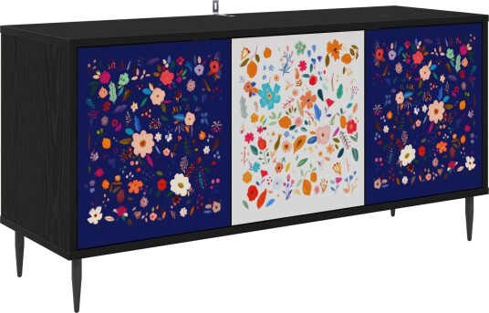 vidaXL TV skap MAINZ 102 x 33 x 51 cm Svart eik Konstruert tre vidaXL TV skap MAINZ 102 x 33 x 51 cm Svart eik Konstruert tre