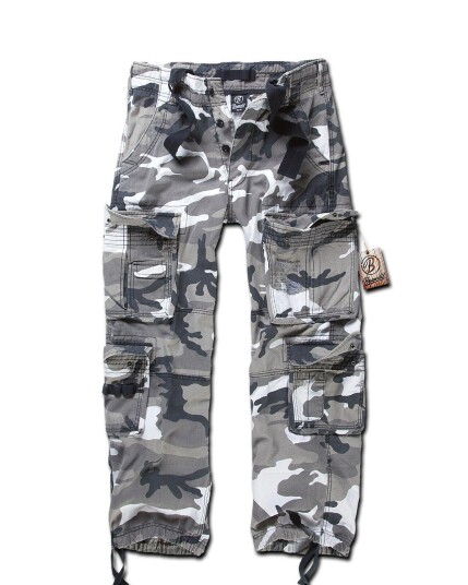 Brandit Pure Vintage Cargo Pants Urban Camo Hvit, Grå