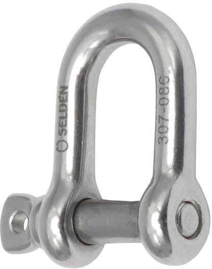 Seldén D sjakkel 6 mm 1100 kg 2200 kg 26 g PBB60 Seldén D sjakkel 6 mm 1100 kg 2200 kg 26 g PBB60