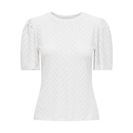 JDY Jdycarla Cathinka S/S Top Jrs Noos - White - L
