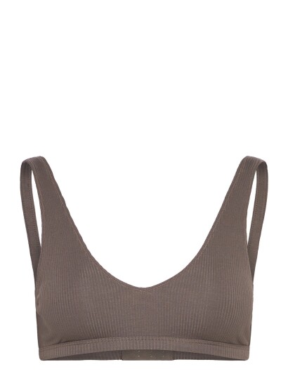 Weekday Plunge Rib Soft Bra Brown M