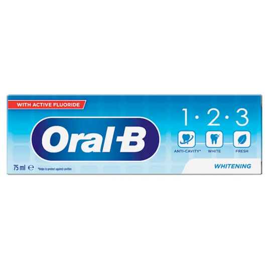 Oral B Tannkrem 1 2 3 Whitening 75 ml