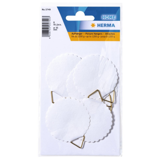 Herma Hangers 45mm Water soluble Gummed 6 Pcs. Ø 45 Mm Stykker