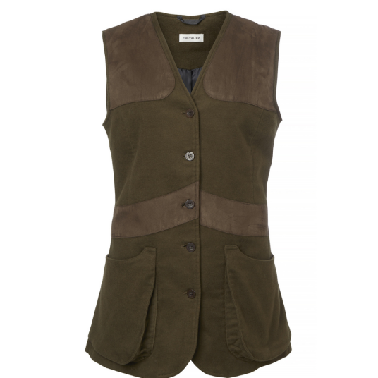 Chevalier Woman Elemore Moleskin Shooting Vest Forest Green Forest Green 38W