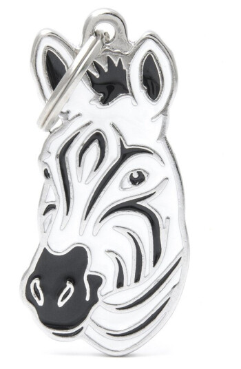 Myfamily Hundehalser med Zebra-design og Fargeglade ID-merker Myfamily Hundehalser med Zebra-design og Fargeglade ID-merker