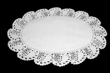 Kagepapir 27X36 Cm Oval Udstanset Hvid,2 Pk X 500 Stk/Krt