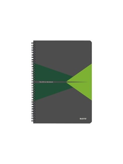 Leitz Notatbok Office PP A4 Linjer 90g/90 ark Grnn