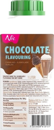 Nic Flavorit smakssirup 1L sjokolade
