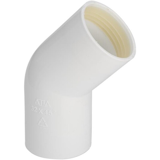 Faluplast 3003054112 Bend med gummitetting 40 mm 45° Innendørsavløp