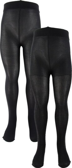 The New 2-Pack Tights Glitter/Solid Noos Black 122-128