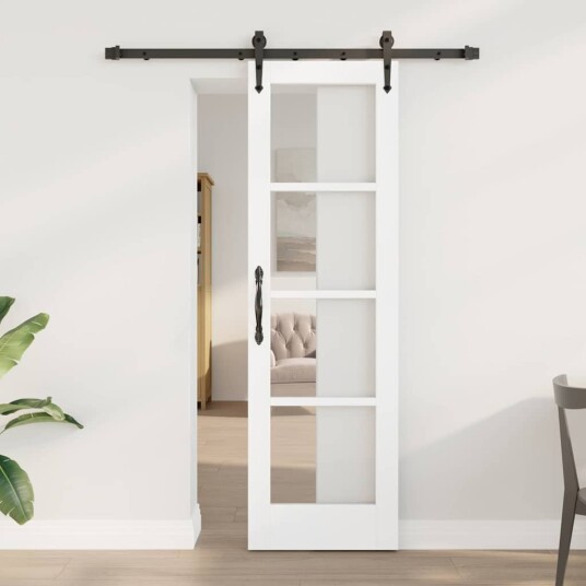 vidaXL Glideport med Hardware Sett "ORKDAL"Hvit 61x198.5 cm