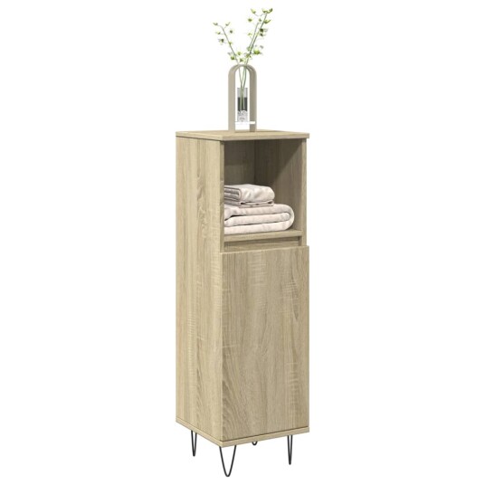  Baderomsskap sonoma eik 30x30x100 cm konstruert tre
