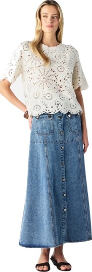 Mos The Label Anouk crochet top S hvit dame