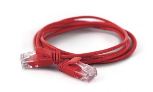WANTEC WantecWire UTP, extra dünnes Patchkabel CAT6a, d=2,8mm, rot, Länge 3,00 m