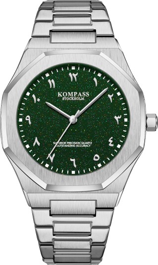 Kompass Star Dust Arabic Silver Green